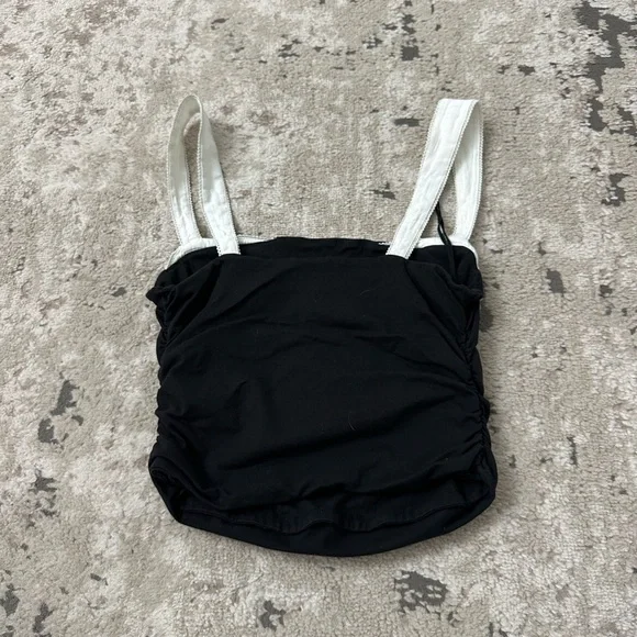 Free People Two-Tone Crop Tank Top Size Large - Picture 5 of 6